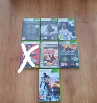 xbox 360, 6 gier za 100zl.