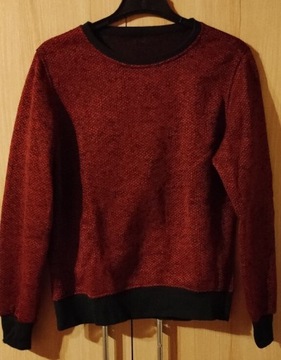 Ciepła bluza w ciemnoczerwonym kolorze - rozmiar L
