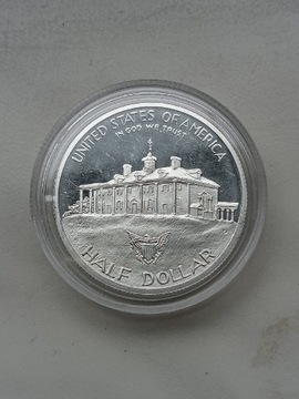 USA 1/2 Half Dollar 1982 r Washington srebro 900