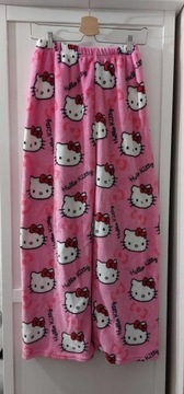 Hello Kitty spodnie piżamowe dresowe różowe S 