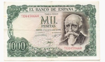 Hiszpania 1000 Pesetas 1971 P.154 