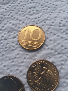 10 złotych 1990  mennicza z rolki rulonu #1