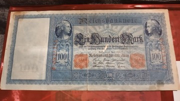 Banknot 100 Marek Niemcy Berlin1910r. Seria.F.