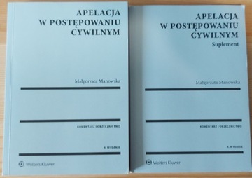 Apelacja w postępowaniu cywilnym, M. Manowska 2017