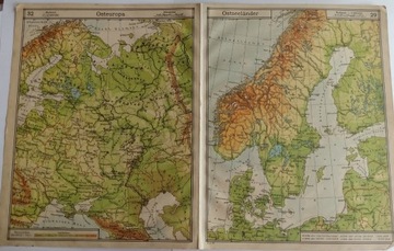 Mapa 1933 rok Europa Wsch  M Srodziemne 