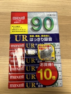 Kaseta Maxell UR 90 Japan pakiet 10 szt