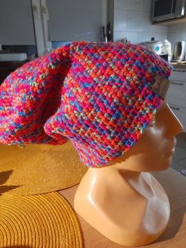 CZAPKA SMERFETKA BEANIE HANDMADE NEONOWA HAND MADE