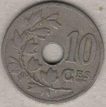 Belgia 10 centymów centimes 1904 Q 22 mm  nr 2