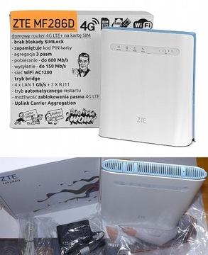 ZTE MF286D NOWY Router LTE+ 600Mbs Agregacja 3pasm