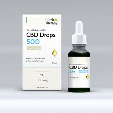 Olejek CBD 500mg Ekstrakt Premium 5% 10ml DUTCH