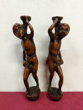 Drewniane figurki rzeźby 53cm