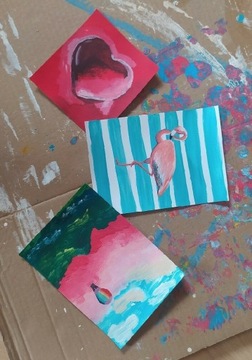 Kartki malowane ręcznie 