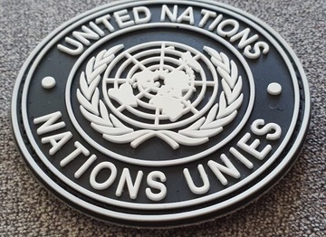 Naszywka pvc ONZ United Nations na rzep 