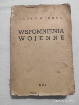 Wspomnienia wojenne Dawid LLooyd George 1938