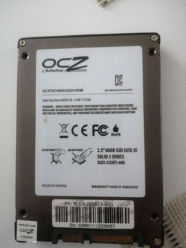 SSD OCZ 60GB 2,5"