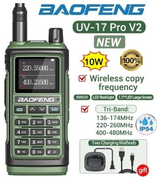 BAOFENG UV-17 PRO V2 10W IP54 NOWY Instrukcja PL