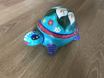 Ceramiczna mini szkatułka żółw