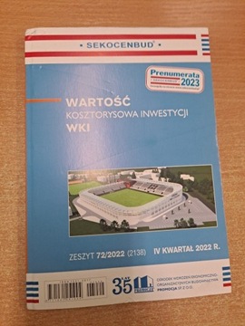 Sekocenbud WKI Wartość kosztorysowa inwest. 4/2022