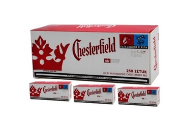 Gilzy Chesterfield Red smak bezsmakowy 4x250 szt. BOX 