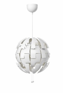 Lampa Ikea wisząca, biało-srebrna, 35 cm, 