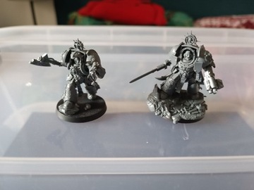 Captain and Librarian in Terminator Armor Space Marines Warhammer 40k 