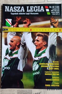 Legia Warszawa 1999 plakat Paweł Skrzypek pilka