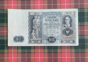 Banknot 20zł 1936 r. Seria CŁ