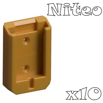 Zestaw 10 uchwytów na akumulator Niteo 20V Max system bateria wieszak