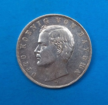 Niemcy, Bawaria 3 marki 1910, Otto I, srebro 0,900