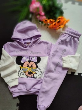 Nowy komplet dres Minnie ocieplany, rozm 98/104