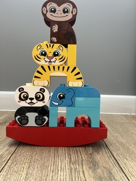 Klocki Lego zwierzęta słoń tygrys małpa panda