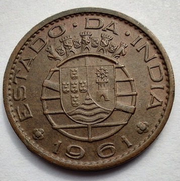 INDIE PORTUGALSKIE 10 Centavos 1961 okołoMENNICZA