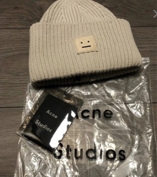 Czapka ACNE Studios bezowa nowa okazja !!