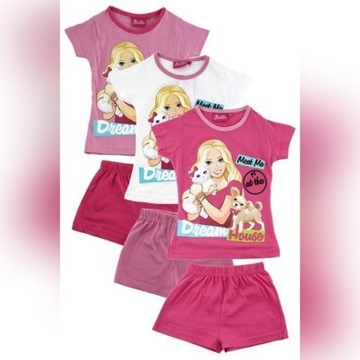  Barbie - Piżama z krótkim rękawem - 5 wzorów 