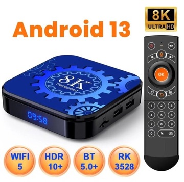 Smart TV box 4K Android 13 Pamięć 4/64 GB z Polski