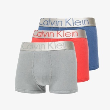 Calvin Klein Boxer Trio: Red, Blue, Gray Set