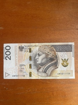 Banknot 200 zł radar