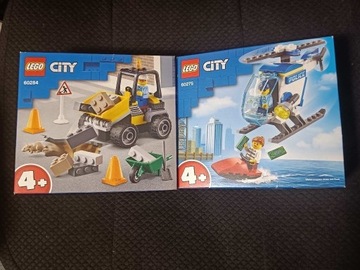 2x LEGO 60275 + 60284 Helikopter i roboty drogowe