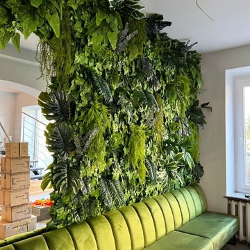 Ogród wertykalny sztuczna zielona ściana z roślin