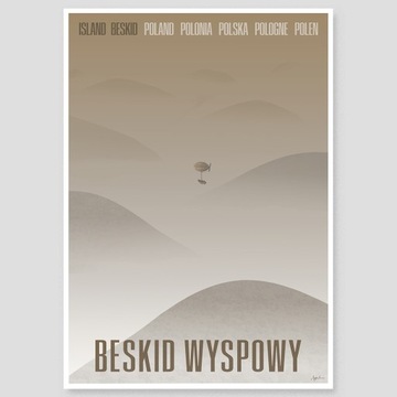 Beskid Wyspowy Plakat Góry Polskie Fantasy