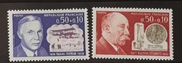 Znaczki czyste Francja 1971r Mi1751-52 Samoloty