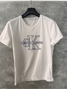 Biała koszulka T-shirt S Calvin Klein