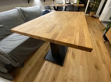 Stół 120x80 - prawdziwe drewno debowe,st. idealny 