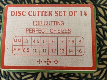 Disc cutter 14 rozmiarów