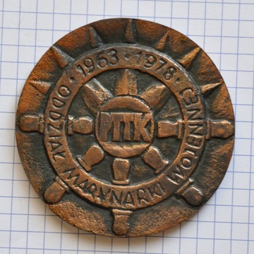 Medal 15-lecie PTTK oddział Marynarki Wojennej