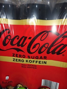 Coca cola  1,25 L zero cukru zero kofeiny 