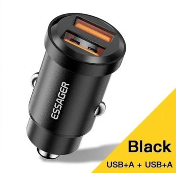 Ładowarka samochodowa , 2×USB-A Essager 5000 mA