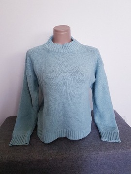 Luźny Sweterek Niebieski rozmiar M