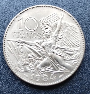MONETA 10 franków 1984 Francois Rude 9.90g