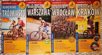 Mapy rowerowe: Trójmiasto Warszawa Wrocław Kraków